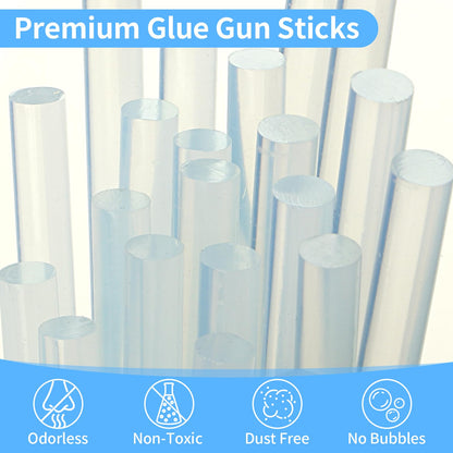 90 PCS Mini Hot Glue Sticks Bulk, Clear Glue Gun Sticks for Metal, Wood, Glass DIY Art Craft & School Projects Craft, Bond (Clear, 4" X 0.43")
