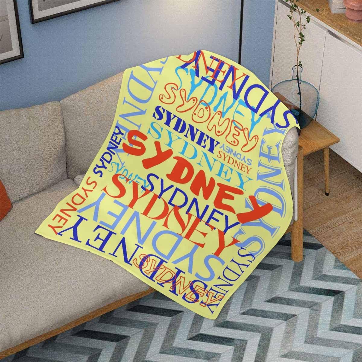 50x40inch D-Story Custom Blanket, Personalized Throw Blankets, Gift for Best Friend Word Art Names, Flannel Blanket