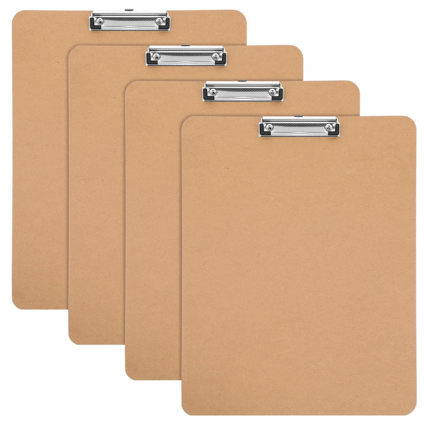 4 Pack 11x17 Clipboards with Low Profile Clip, Extra Large Wood Clipboard Vertical Art Drawing Board MDF Landscape Clipboard for Drawing Office School Supplies