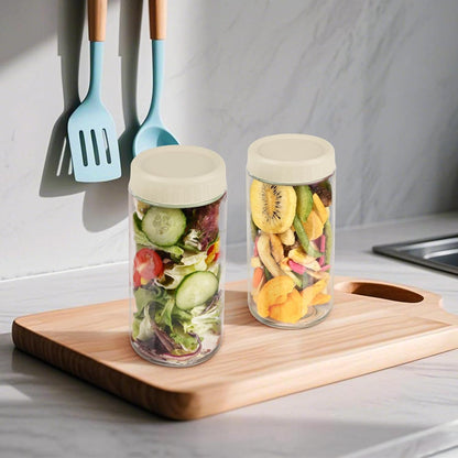 24oz 9 Pack Overnight Oats Containers with Lids, Wide Mouth Mason Jars with Lids, Glass Jars with Airtight lid for Chia