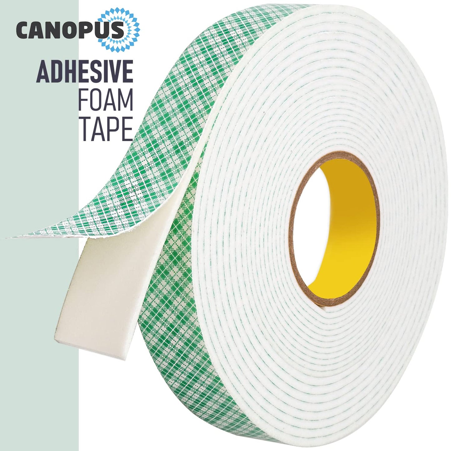 CANOPUS Double Sided Foam Tape for Craft and Card Making Projects, Heavy Duty Adhesive Mounting Tape 4026 (1in x 10ft)