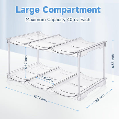 Stackable Water Bottle Organizer for Stanley 40 oz Tumbler, Water Bottle Holder for Cabinet, Pantry Kitchen Organizers and Storage for Stanley Cup Accessories, Tumbler Organizer and Wine Rack, 3Pack