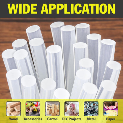 240 Pack Mini Hot Glue Sticks, 4" Long x 0.27" Diameter Glue Sticks for Mini Glue Guns, Perfect Fit for Wood, Metal, Glass, Plastic, Floral, Fabric, Leather, Foam, Floral