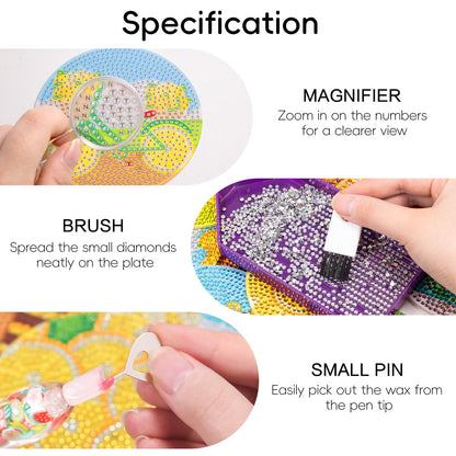 Praise V Do 5D Diamond Painting Art Drill Dot Bead Screw Pen Only Tool Accessory Kit, Rhinestone Gem Picker for Adults Diamond Painting Nail Art Decoration Purple Blue Pink