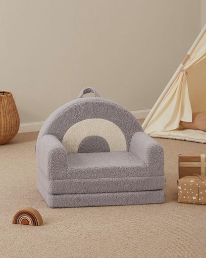 2-in-1 Blissful Diary Foldable Toddler Couch, Comfy Toddler Chair & Lounger for Reading,Playroom, Kids Couch Sofa
