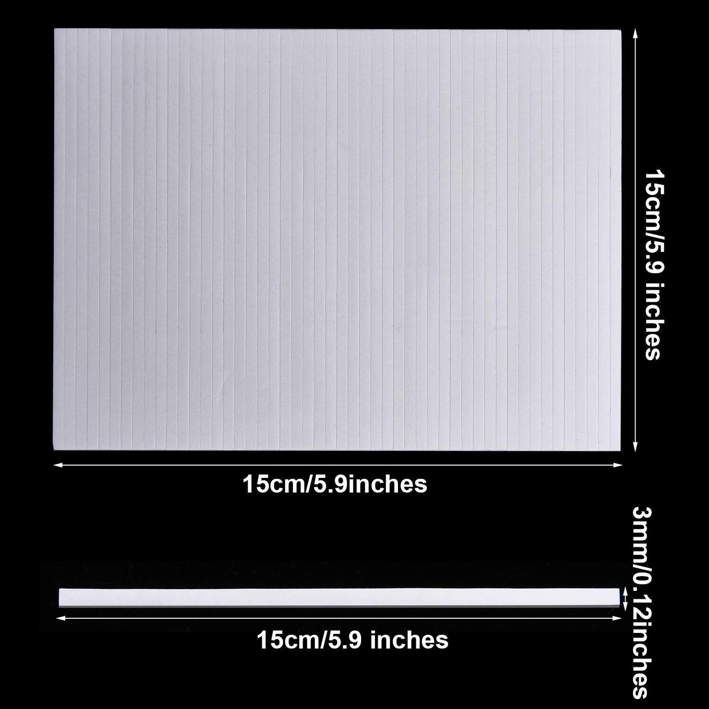 Outus 20 Sheets Foam Strips 1000 Pcs Double Sided Adhesive Foam Tape 3D Craft Tape for DIY Handmade Mini Stickers for Art Crafts Scrapbooking Card Making Office Supplies, 5.91 x 0.12 Inches