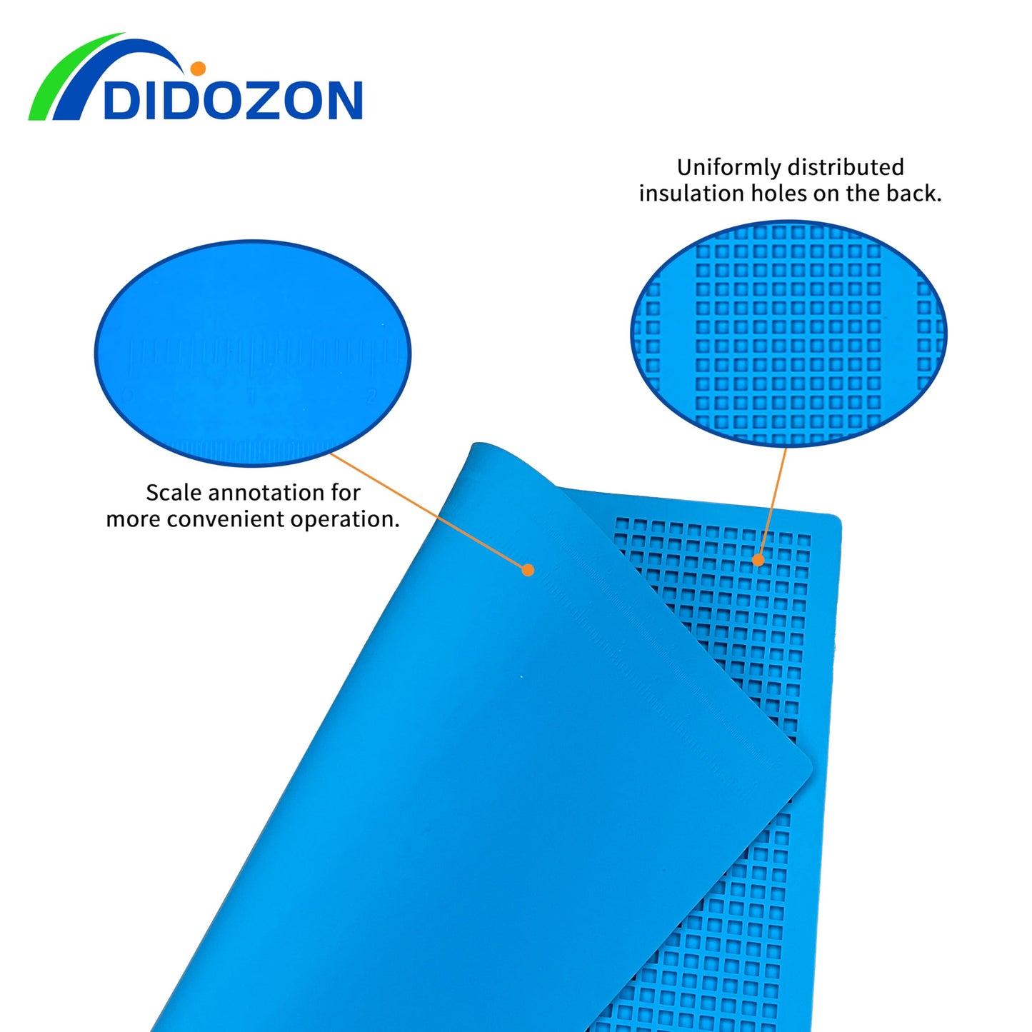 Heat Resistant Silicone Soldering Mat, Large Anti Static Magnetic Electronic Repair Work Mat for BGA, Gun Soldering Iron, Cell Phone, Laptop Repair, 932°F
