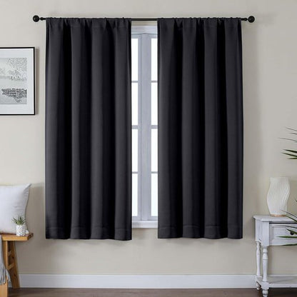 Gwine Blackout Curtains - Thermal Insulated Light Blocking Drapes | 63 Inch Length, 2 Panels, W40 x L63