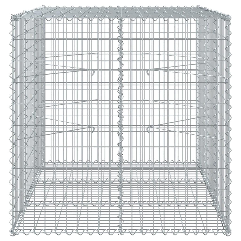 Favemtsl Large Galvanized Wire Raised Garden Bed Outdoor Planter Box 39.4"x59.1"x39.4" Silver Cubic Basket Holds 1800 lbs for Modern Landscaping Projects