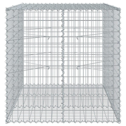 Favemtsl Large Galvanized Wire Raised Garden Bed Outdoor Planter Box 39.4"x59.1"x39.4" Silver Cubic Basket Holds 1800 lbs for Modern Landscaping Projects