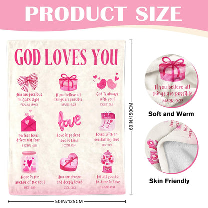 Easter Basket Stuffers for Teen Girls - Teen Girl Gifts Trendy Stuff - Baptism Gifts for Girl - Daughter, Granddaughter, Niece, Sister Gift On Easter Christmas Birthday - Baptism Blanket 50'' x 60''