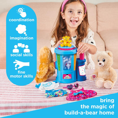 Casdon Build-A-Bear Workshop Toy Stuffing Station | At-Home Station for Kids Aged 3+ | Stuff, Dress & Cuddle Furry Friends | Toy Stuffing Station with Lights Included