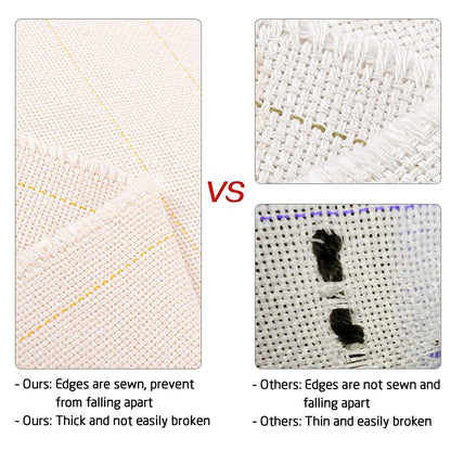 39.4"× 197" Large Overlocking Tufting Cloth with Marked Lines- Primary Monk's Cloth Punch Needle Fabric for DIY Rug-Punch Tufting Gun