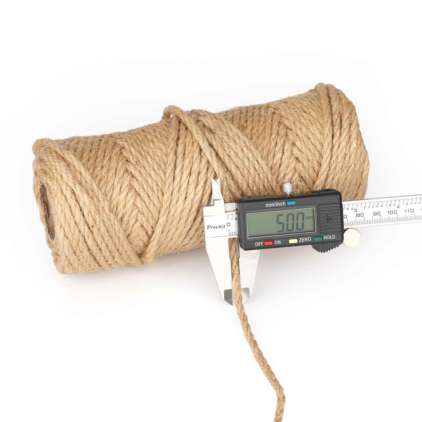 5MM Jute Rope,164Feet Strong and Heavy Duty Jute Twine, Brown Decoration Hemp Twine String for Artworks, Gardening, Bundling, Camping, Decorating, and DIY Crafting (50M/164Ft * 5MM)