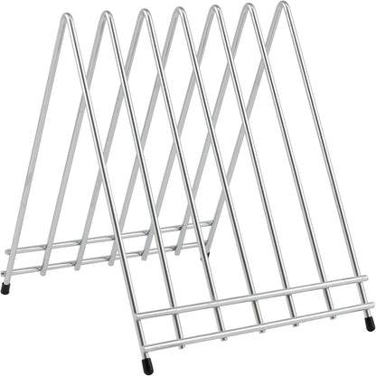 Winco Medium Chrome Plated 6-Slot Cutting Board Rack
