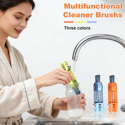 3 in 1 Cup Lid Cleaning Brush Set 6 Pcs, Gap Cleaner Brushs - Home Kitchen Multifunctional Bottle Cleaning Brush Set, Portable Travel Bottle Lid Cleaner Tools