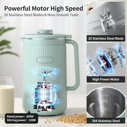 8 1 20 Bladers,40oz VBGK in Nut Milk Maker Blender With Soy, Almond, Oat, Coconut, Plant Based and Non Dairy Beverages