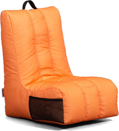 2 Big Joe Video Lounger Bean Bag Chair, Tangerine Smartmax, feet