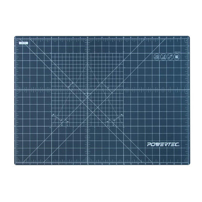 POWERTEC 61002 18” x 24” A2 Non-Slip Double Sided Rotary Cutting Mat with Grid, Table Protector for Crafting, Sizing, Tracing, Sewing, Quilting, Scrapbooking, Arts and Crafts Woodworking