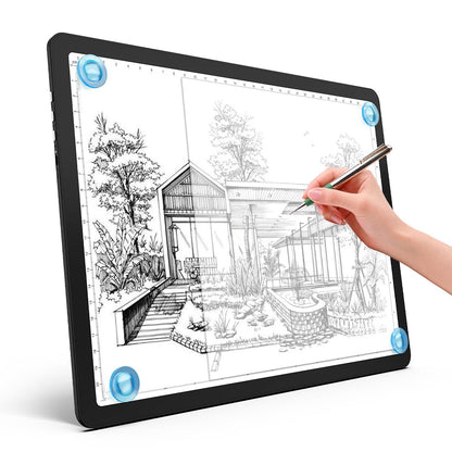 Heanolier A4 LED Copy Board Light Tracing Box,Super Bright Magnetic Light pad with Side physical Buttons,Adjustable Corded Light Table for Tattoo Transferring,Drawing, Light Board for Diamond Painting
