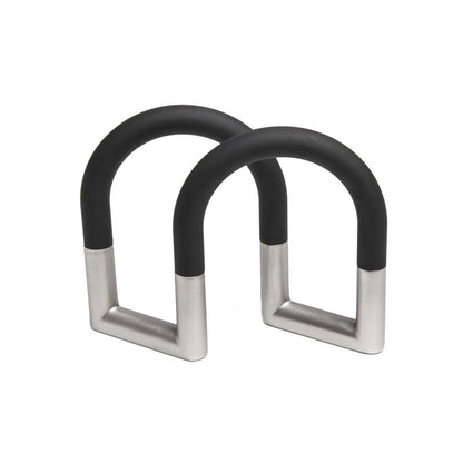 Umbra Swivel Napkin Holder With Dual Chrome Soft Touch Swivels - Heavy-Duty Kitchen & Dining Room Paper Storage - Stores a Bulk Amount of Napkins and Accommodates Any Amount, Black/Nickel