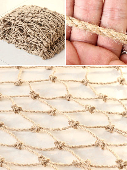 Jute Twine Trellis Netting Heavy Duty Climbing Plant Support Net for Outdoor Garden Vine Plants and Wall Decoration (2 x 3m / 78.7 x 118.1in)