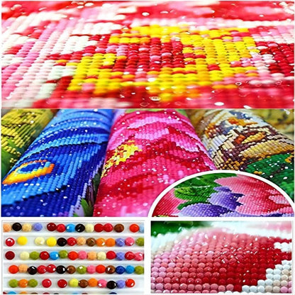 HONGJIE 5D DIY Diamond Art Painting by Number Kits Anime 16x20 Inch for Adults and Kids, Round Full Drill Rhinestone Cross Stitch Mosaic Art for Home Wall Decoration and Gift Option.