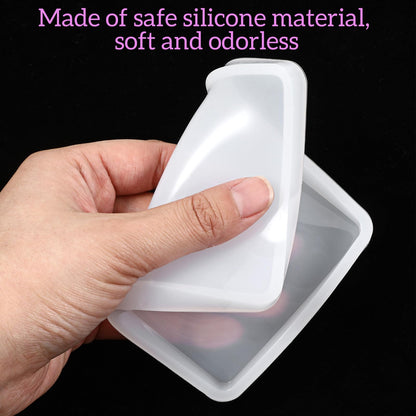 8 Sizes Epoxy Resin Silicone Molds Kit, Square Rectangular Resin Art Display Mold, Soft and Easy to Unmold, Silicone Resins Casting Molds, for Soap, Candles, Specimen, Dried Flower, DIY Handicrafts