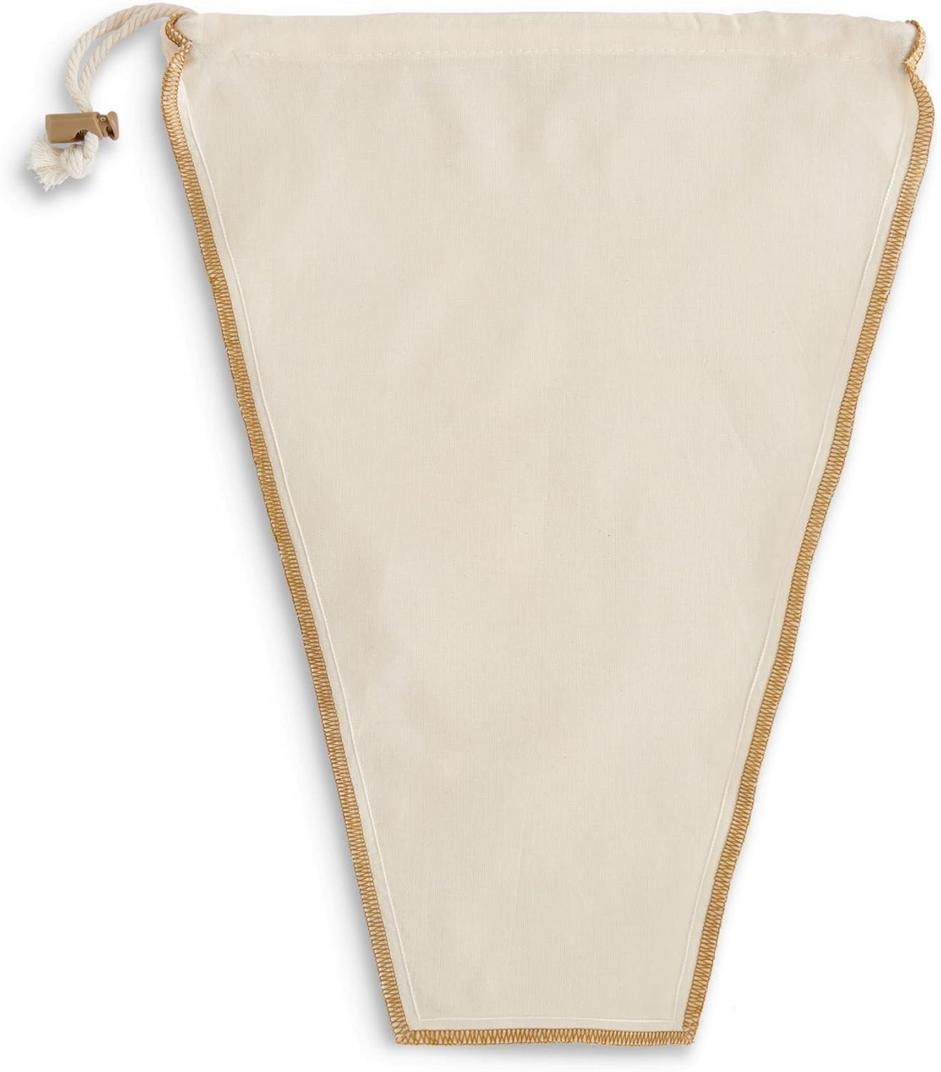 14 10.5-Inches HIC Kitchen Tapered-Shaped Oat Milk Bag, Natural Unbleached Cotton, x