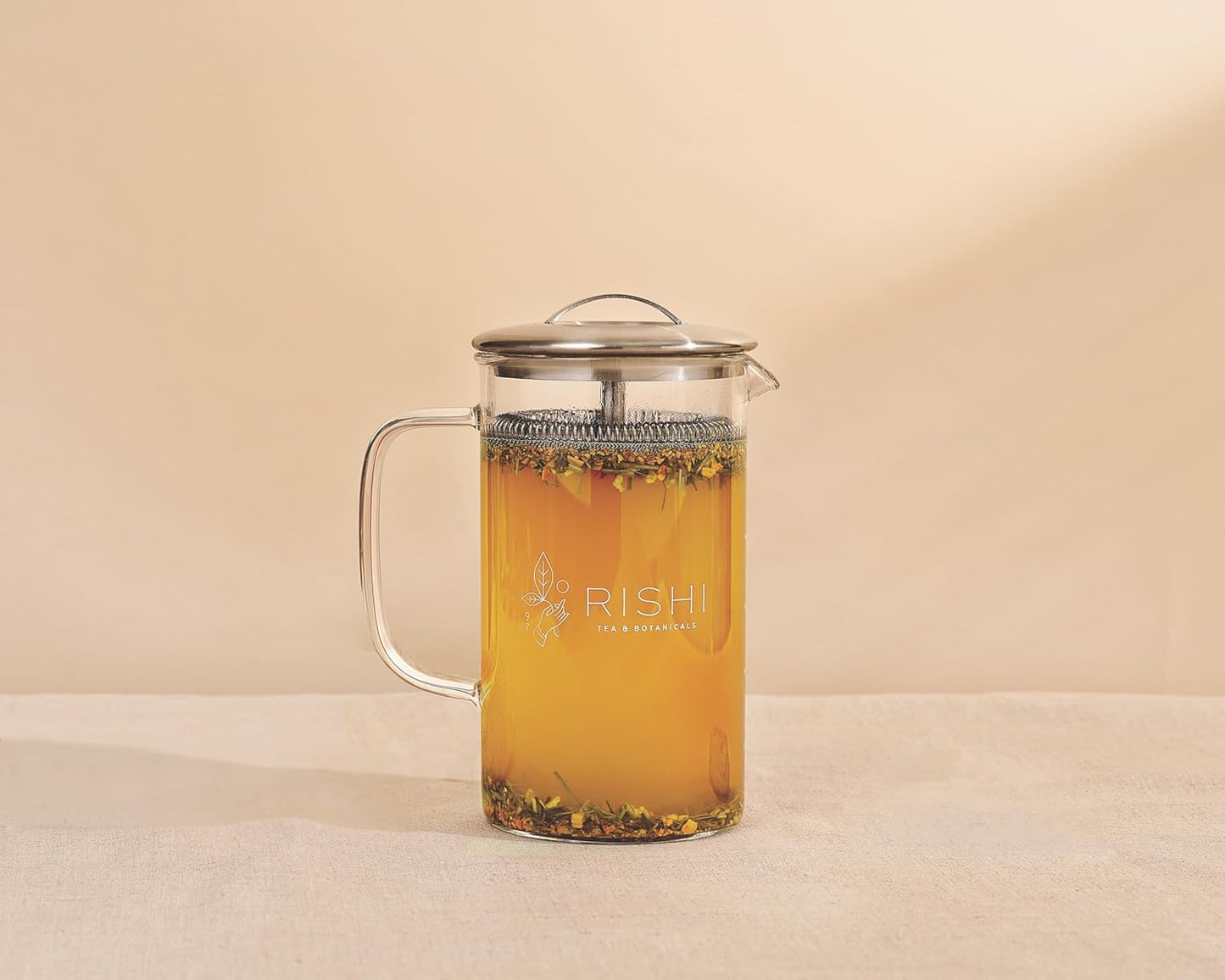 20oz 600ml Rishi Tea Simple Brew Teapot - For Loose Tea Preparation, Built-in Strainer, Everyday Teaware, Easy