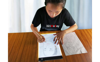 Small A5 Ultra-Thin Portable LED Tracing Light Box Dimmable Tracer Pad Board Adjustable Brightness for Artists Drawing Sketching Trace Animation Artcraft 5d Diamond Painting
