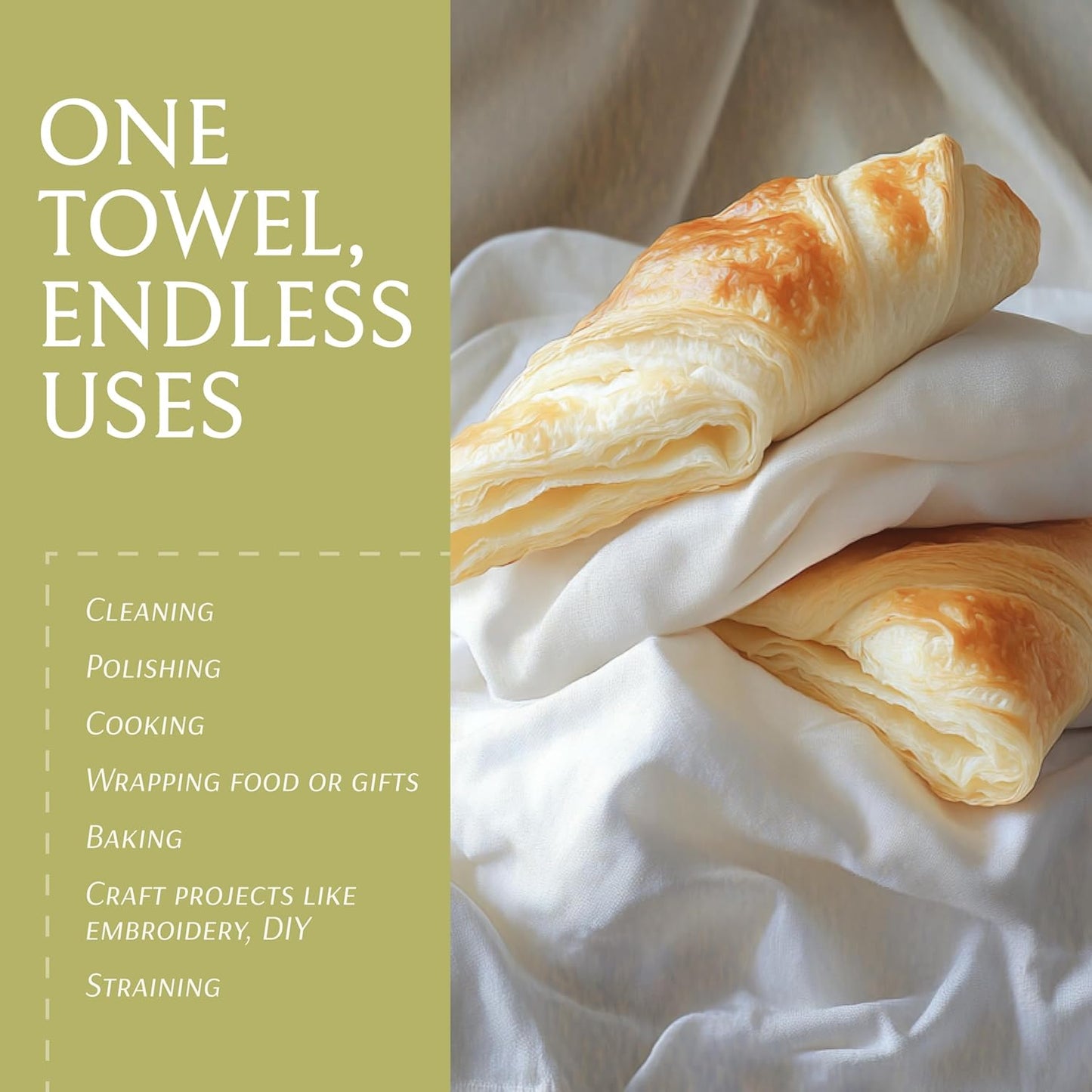 12 Pack, 28x28 Wealuxe Flour Sack Dish Towels for Kitchen, - Lint-Free, Super-Absorbent Cotton Tea Towels for Kitchen