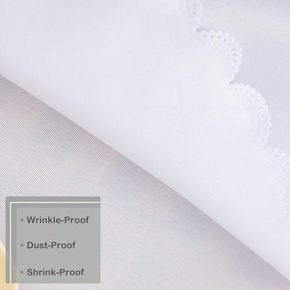 24 24 Inch Small Square White Tablecloth x Polyester Fabric Washable Table Cover Decorative Wrinkle Resistant Solid