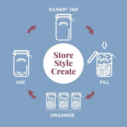 Kilner Round Swing Top Glass Jar, 12 oz