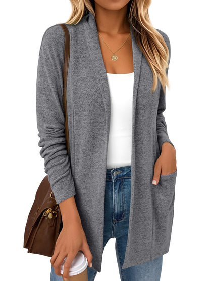 LILLUSORY Cardigan Sweaters for Women Lightweight Open Front Cardigans Casual Loose 2025 Fall Sweater with Pockets