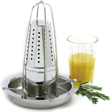 Norpro 265 Stainless Steel Vertical Roaster with Infuser, 8.5 inches, Silver