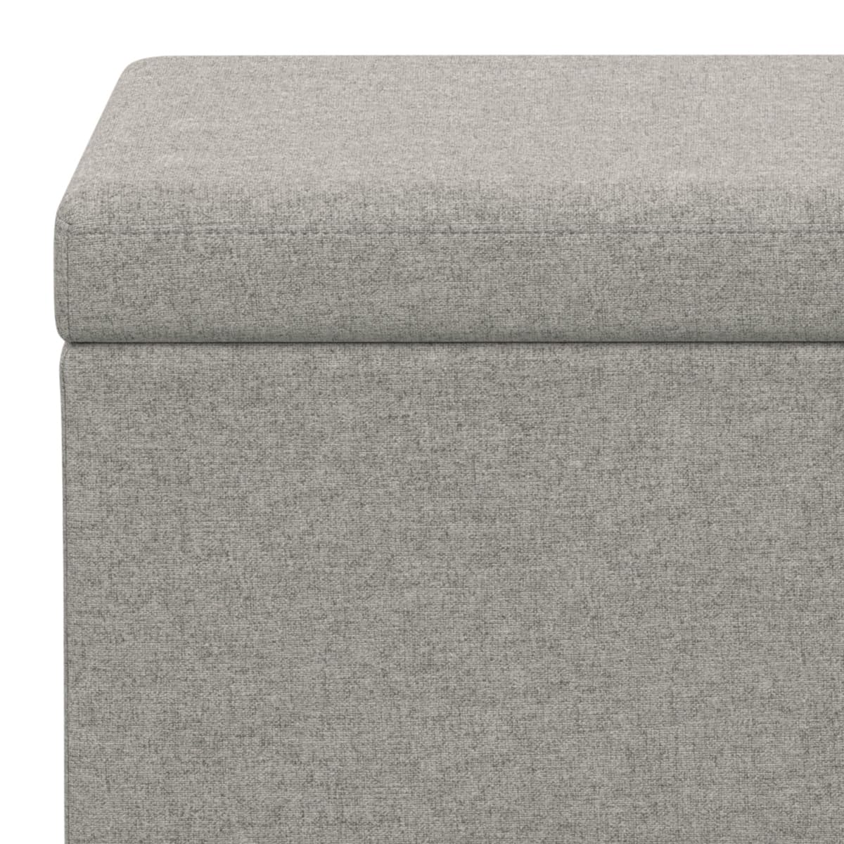 SIMPLIHOME Avalon Extra Large Storage Ottoman Bench - 54 inch Wide Upholstered Linen Look Fabric Rectangular Lift-Top Ottoman in Cloud Grey, Contemporary Bench for Living Room with Hidden Storage