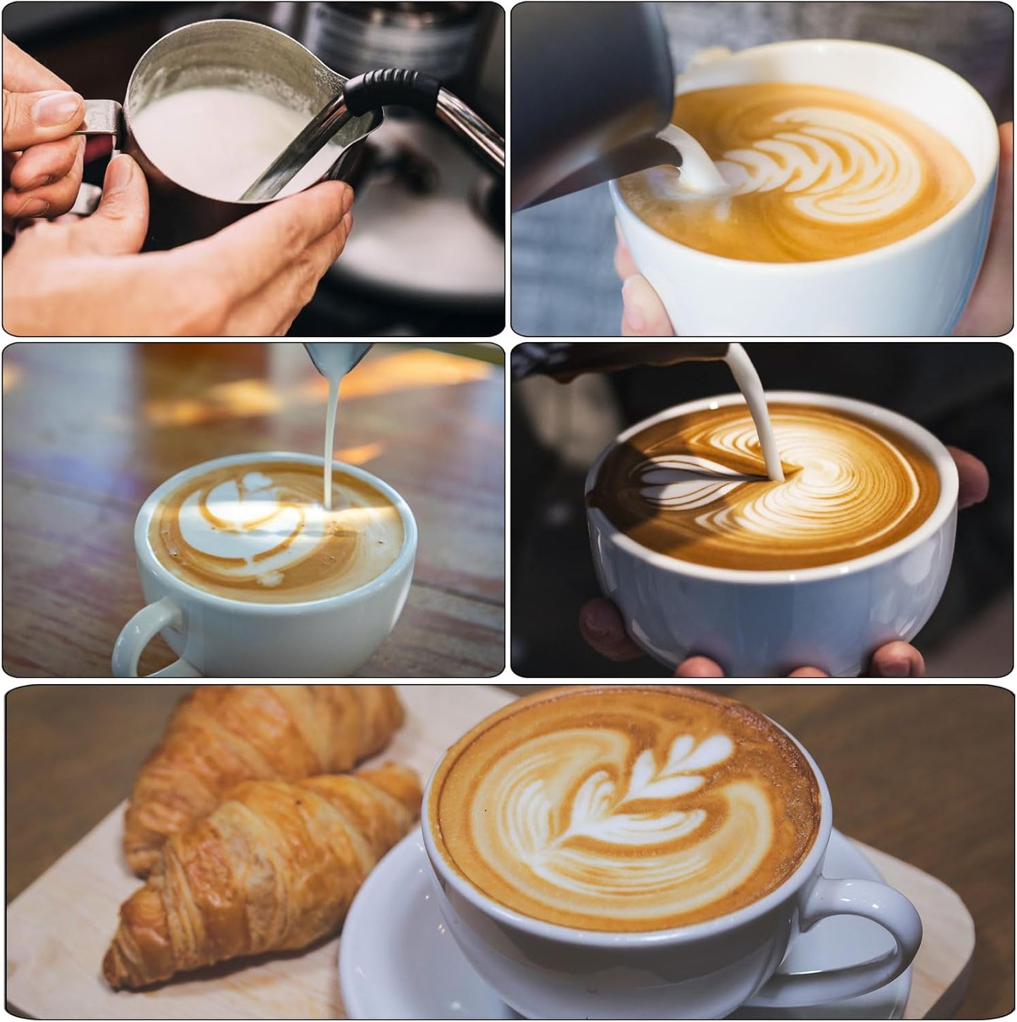uxcell 17oz Milk Frothing Pitcher - Stainless Steel Milk Frother Cup for Latte Art and Cappuccino