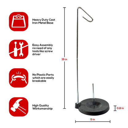 Single Cone Spool Stand Alone Cast Iron Thread Stand Thread Holder Fits for Sewing Embroidery Serger Brand