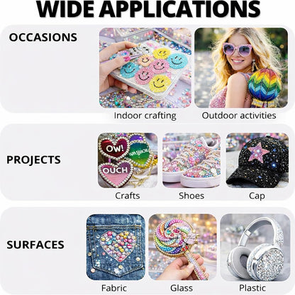 BlissVeritura 32000Pcs Clear Silver Rhinestones for Bedazzling Kit,Mix Sizes Silver Clear Flatback Gems,2,3,4,5,6MM Bedazzled Stones Crystal with B7000 Jewelry Glue for Crafting, Nail Art.