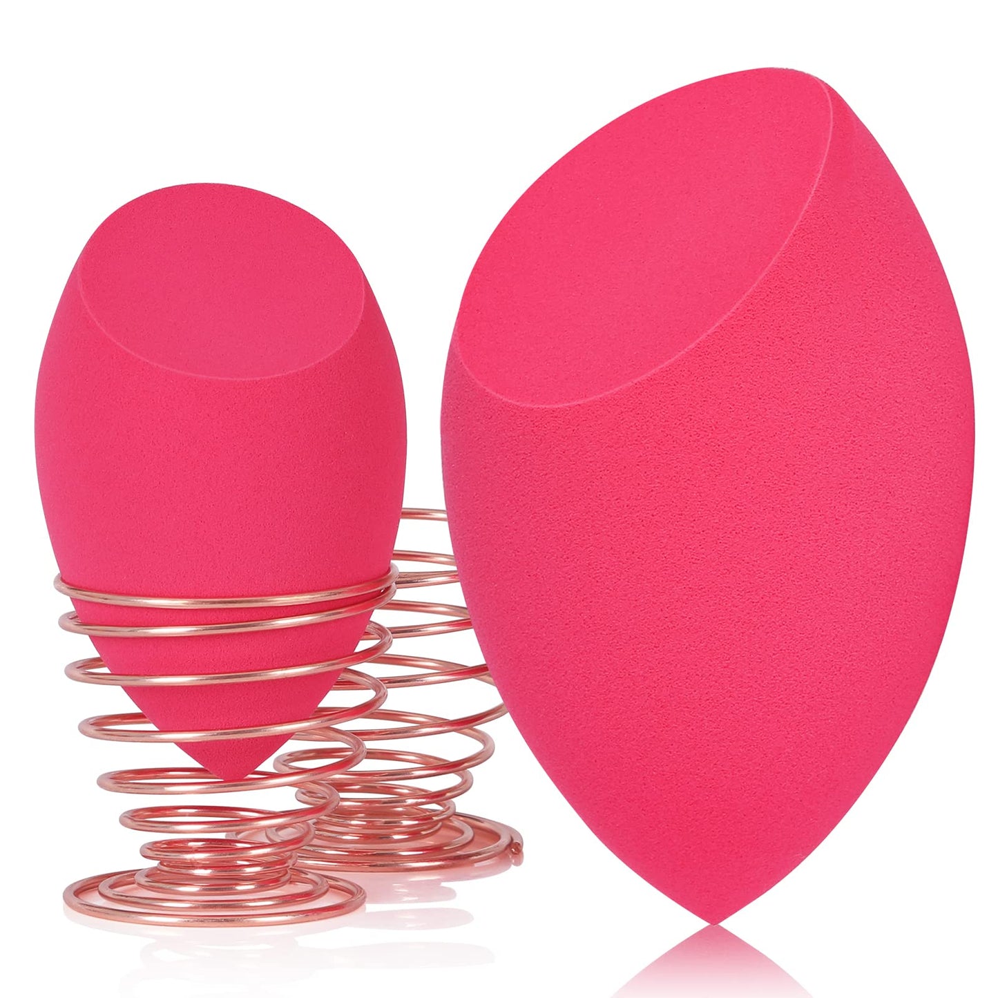 XL EXTRA LARGE Make Up Beauty Sponges Blender-Product contains: 1x Small(8cm) 1xExtra Large(11cm) and 2 Sponge Holder-for Face Body, Blush Cream, Liquid Foundation Powder Application, Ivory