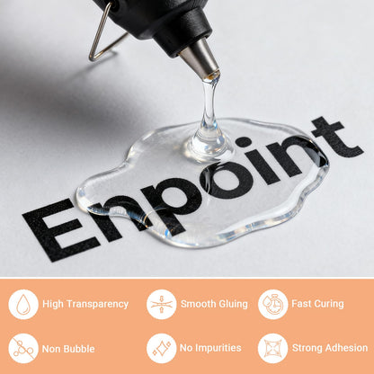 ENPOINT 200 Pack Crystal Clear Hot Glue Sticks - 4" Long x 0.27" Diameter Mini Hot Glue Sticks for Fabric, Wood, Metal, Glass, Plastic, Floral