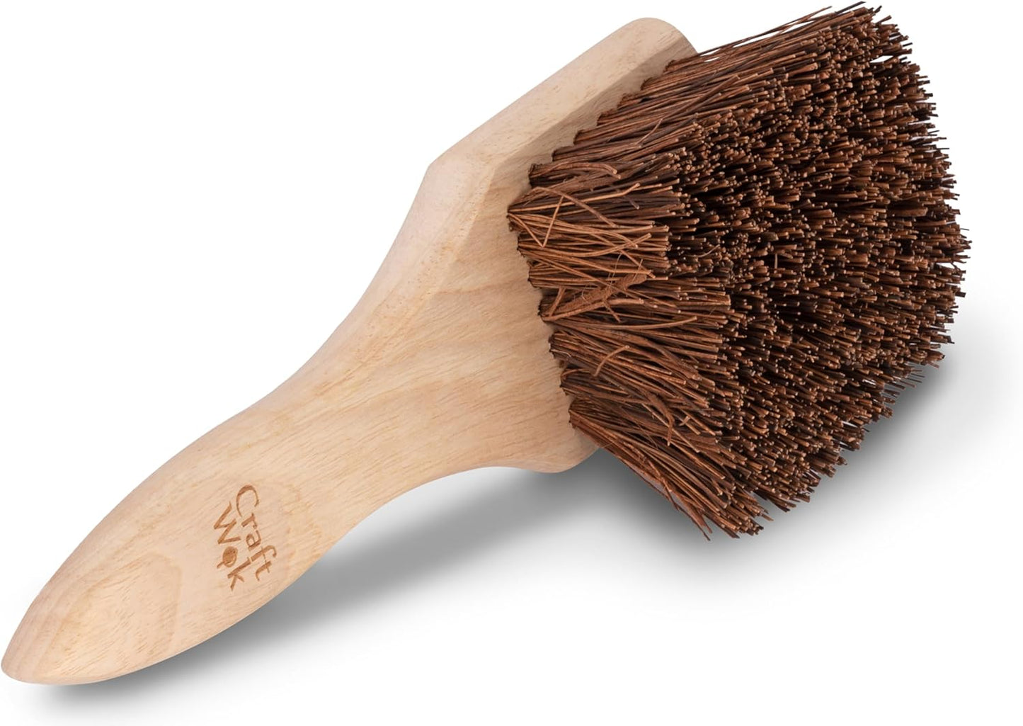 Craft Wok Wooden Square Wok Cleaning Brush/Scrubber - 732W8-F