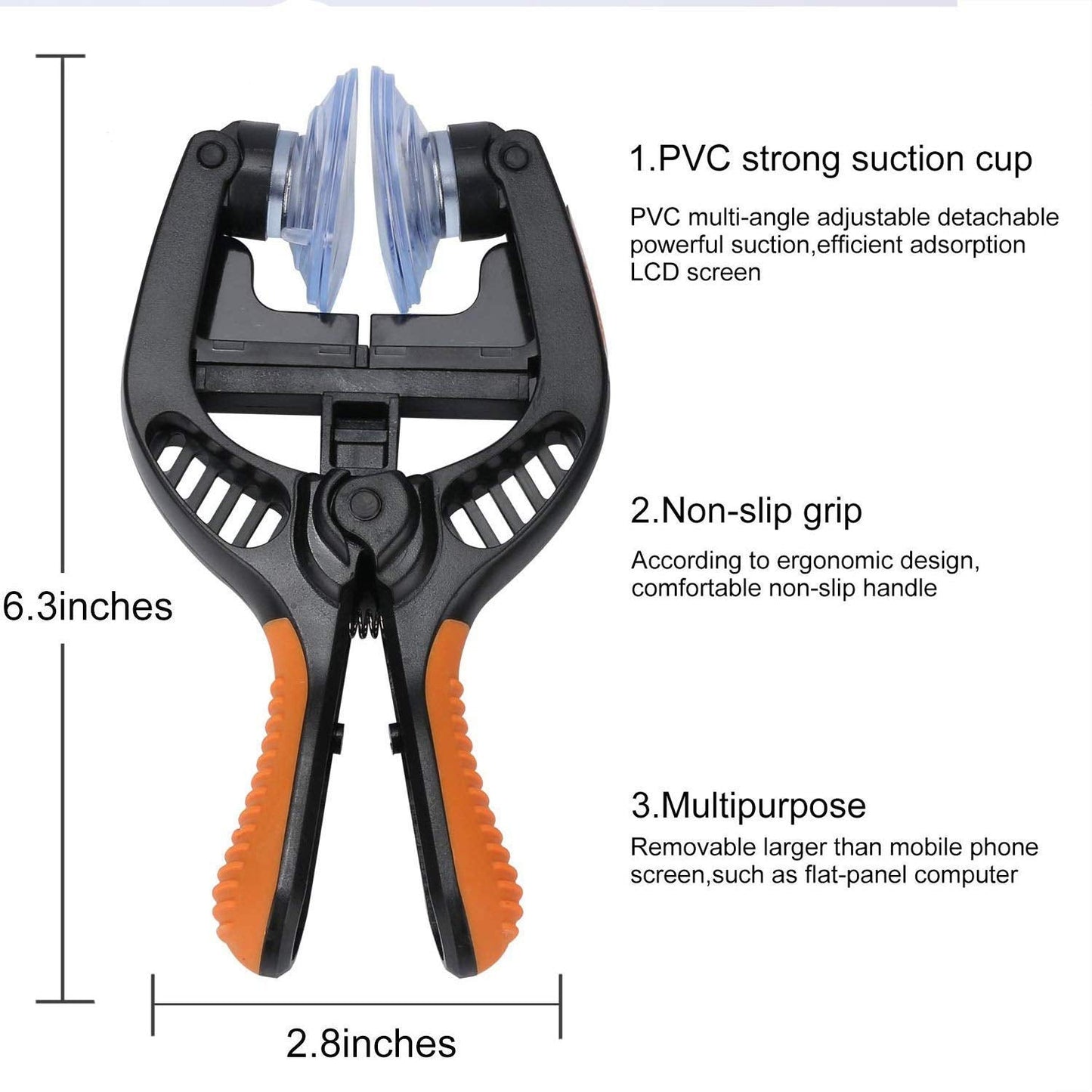 Showpin Smart Phones Suction Cup Tool Opening Pliers Repair LCD Screen, 3 in 1 iPhone Repair Tool Prying Tool Compatible with Cell Phone/Laptop/Tablet PC