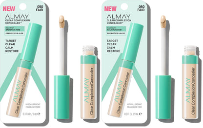 Almay Clear Complexion Acne & Blemish Spot Treatment Concealer Makeup with Salicylic Acid- for Sensitive Skin, 200 Light/Medium, 0.3 fl oz.
