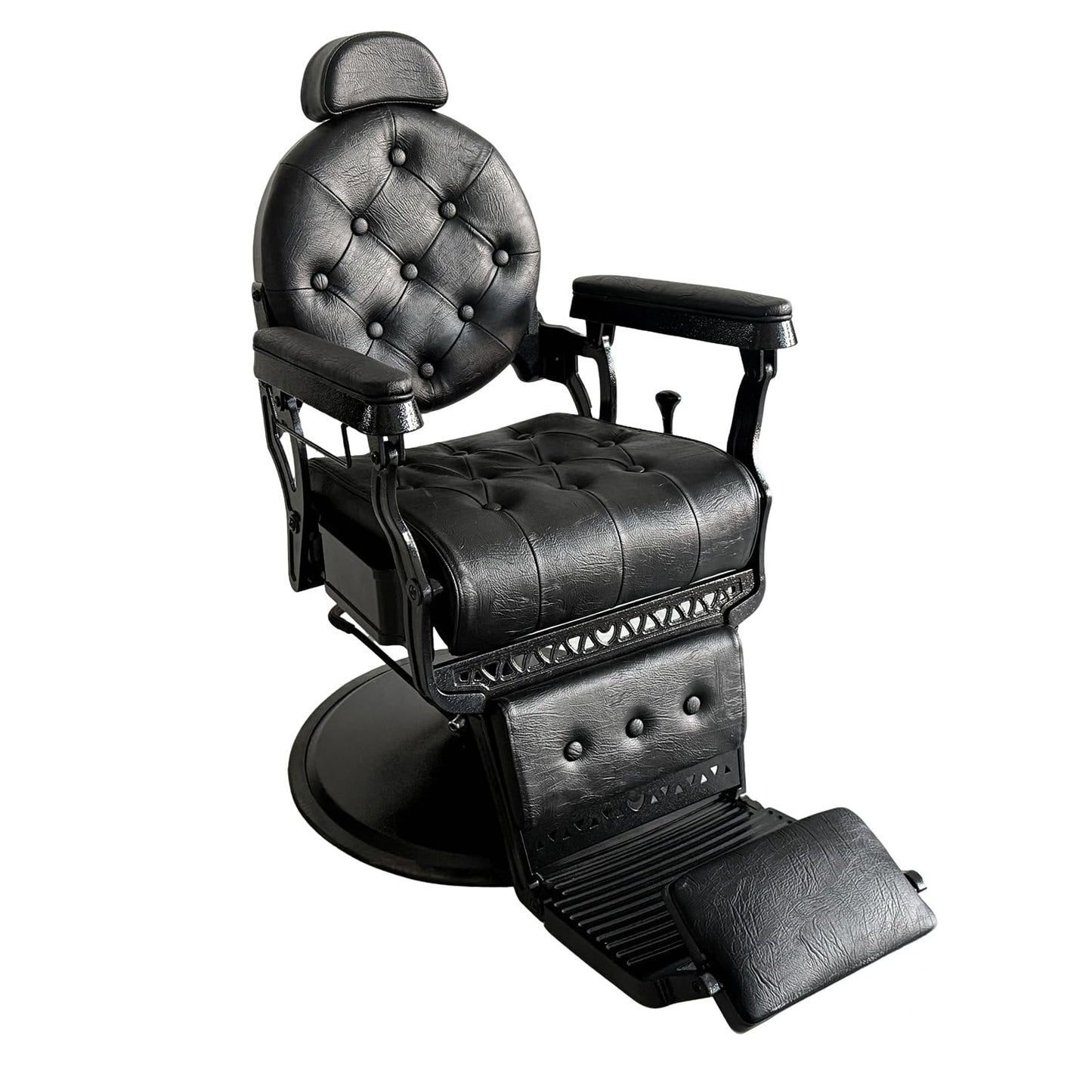 WINEDYOUNG Heavy Duty Vintage Recline Barber Chair All Purpose Reclining Salon Chair 360° Rotatable Barber Chair, Hydraulic with Headrest, Professional Salon Beauty Spa Shampoo Equipment