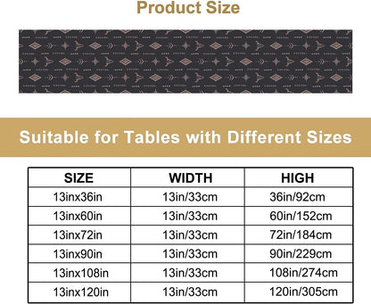 Nitmbi 13x72inch Halloween Table Runner,Buffalo Plaid Gnome Bat Pumpkin Ghost Pattern Retro Table Runner for Coffee