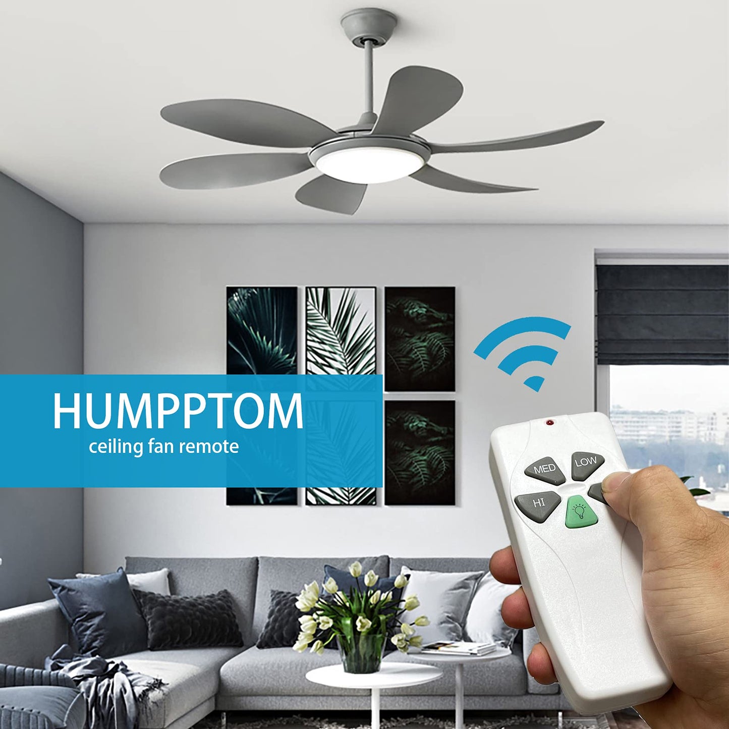 Universal Smart WiFi Ceiling Fan Remote Control Kit, Compatible with Alexa, Google Assistant and Smart Life App, No Hub Required R28 53T WiFi kit DIMMER