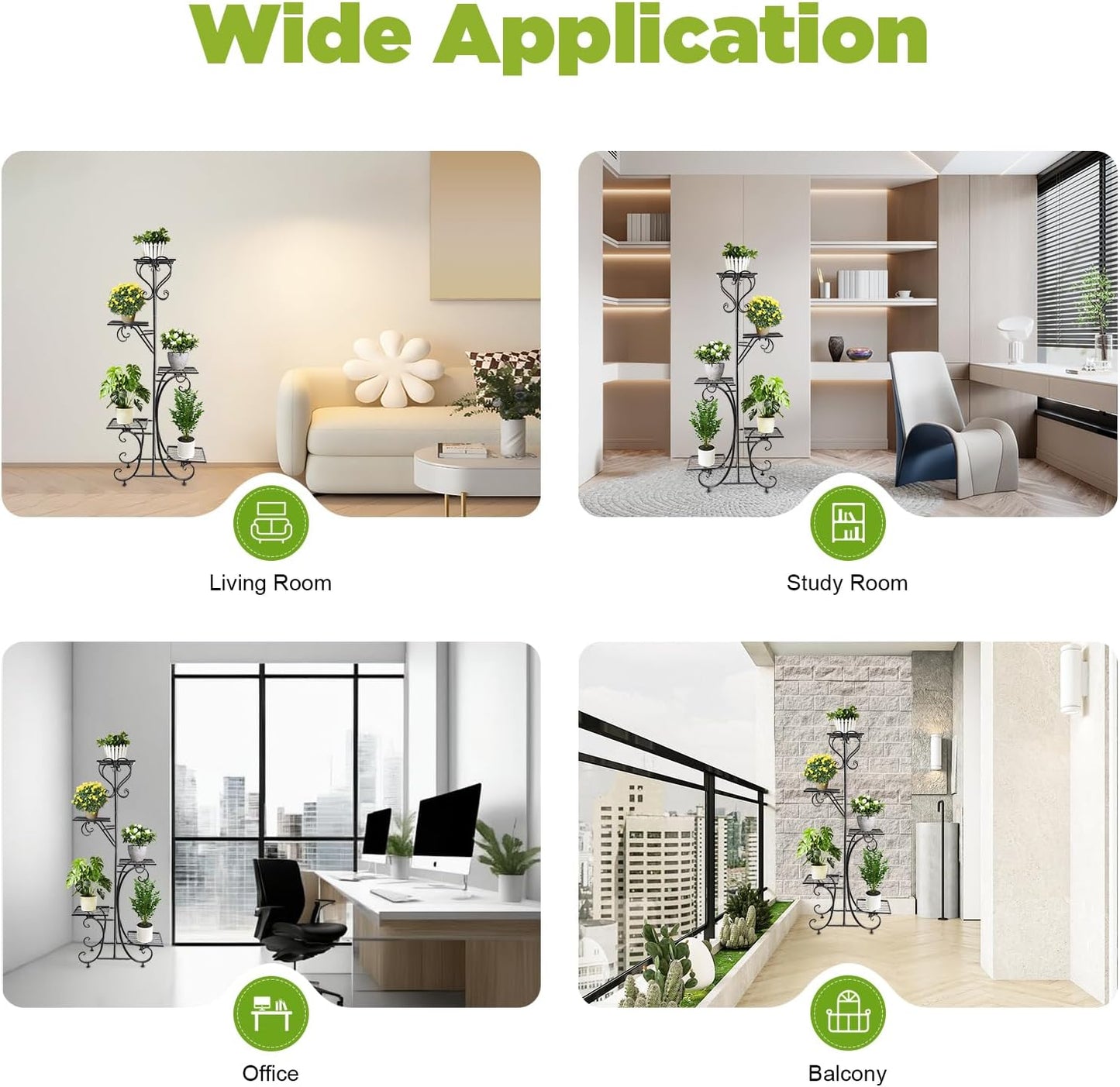 5 Tier Plant Stand Indoor Outdoor, Tall Flower Display Stand, Multi-Tiered Plant Rack Shelf for Plants, Corner Plant