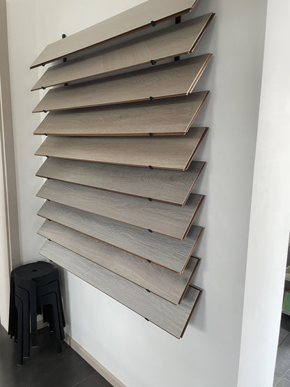 1/ 2/ 3/ 4 Pcs Floor Tile Display Stand, Large 4 8 10 12 Inch Wall-mounted Sample Rack for Retail Stores/ Trade Show/ Supermarket/ Exhibition Hall, Wooden Flooring Storge Shelf(3pc 20.5cm/8in,170cm/67